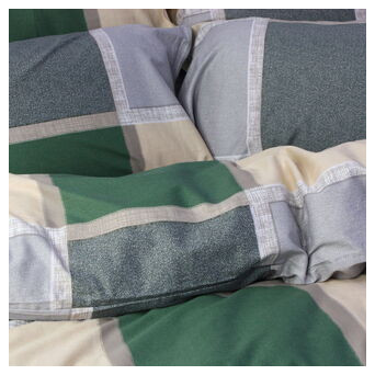 Наволочка С0212 (50х70) Еней-Плюс, колір: зелений, сірий, бежевий фото №3