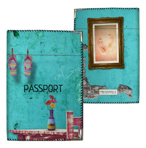 Обкладинка на паспорт літня PD_L129_BL фото №1