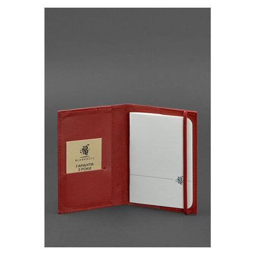 Шкіряна обкладинка для паспорта 1.0 червона краст BlankNote (BN-OP-1-red) фото №2