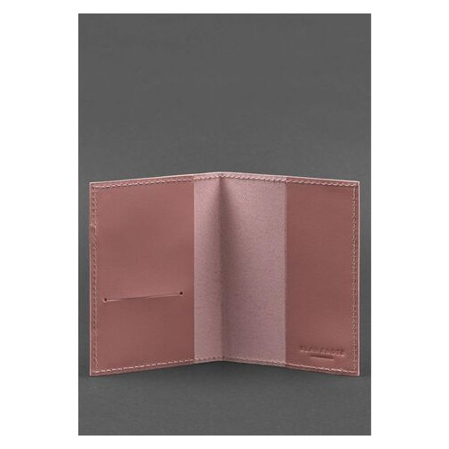 Шкіряна обкладинка для паспорта 1.2 рожева BlankNote (BN-OP-1-2-pink-peach) фото №3