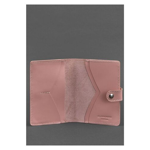 Шкіряна обкладинка для паспорта 3.0 рожева BlankNote (BN-OP-3-pink-peach) фото №3