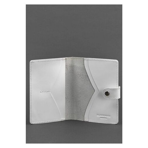 Шкіряна обкладинка для паспорта 3.0 біла BlankNote (BN-OP-3-light) фото №3