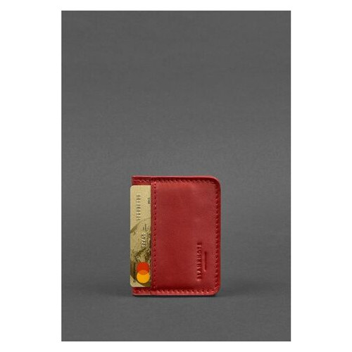 Жіноча шкіряна обкладинка для ID-паспорта та водійських прав 4.0 червона BlankNote (BN-KK-4-red) фото №3