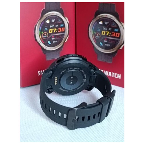 Смарт-годинник Uwatch MT12 Black із вбудованою пам'яттю 8GB та можливістю підключення блютуз навушників фото №10