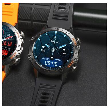 Смарт-годинник Uwatch Smart Delta K52 Black Rubber, 2 ремінці (1640) фото №6