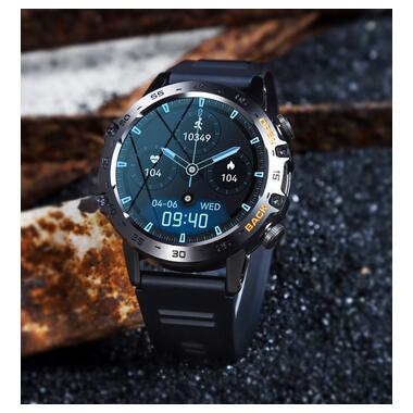 Смарт-годинник Uwatch Smart Delta K52 Black Rubber, 2 ремінці (1640) фото №7