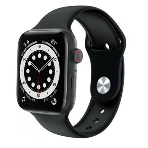 Смарт-годинник Apl Watch Series 6 HW22+ PLUS Hi Watch 44mm Aluminium беспроводная зарядка black (8534) фото №3