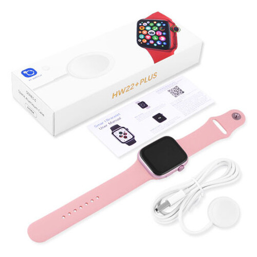 Смарт-годинник Apl Watch Series 6 HW22+ PLUS Hi Watch 44mm Aluminium беспроводная зарядка pink (8623) фото №3