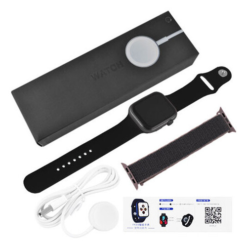 Смарт-годинник Apl Watch Series 6 M442 44mm Aluminium беспроводная зарядка 2 ремешка black (8094) фото №4