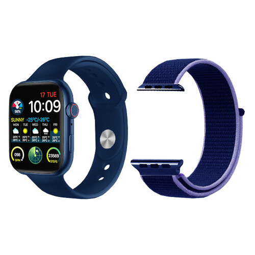 Смарт-годинник Apl Watch Series 6 M442 44mm Aluminium беспроводная зарядка 2 ремешка blue (8140) фото №4