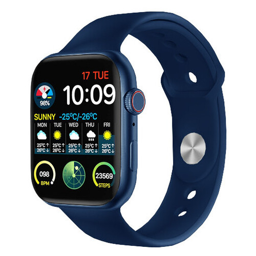 Смарт-годинник Apl Watch Series 6 M442 44mm Aluminium беспроводная зарядка 2 ремешка blue (8140) фото №2