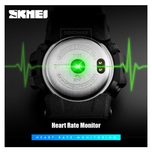 Чоловічий годинник Skmei 1188 Smart Watch Green and Black ( 5 bar) фото №1