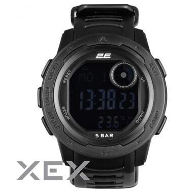 Тактичний годинник 2E Delta X Black з компасом і крокоміром (2E-TCW10BK) фото №2