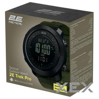Тактичний годинник 2E Trek Pro Black-Green з компасом, барометром і крокоміром (2E-TCW30BK) фото №7