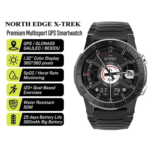 Смарт годинник North Edge XTrek Black фото №3
