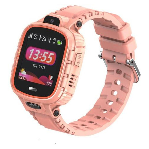 Дитячий телефон-годинник з GPS трекером GOGPS ME K27 Рожевий (K27PK) фото №1