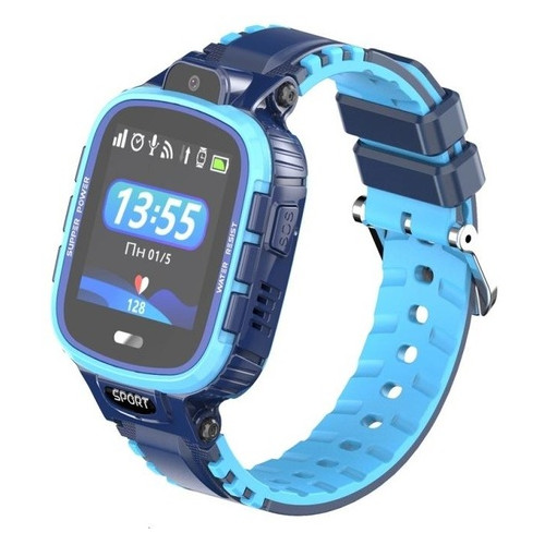 Дитячий телефон-годинник с GPS трекером GOGPS ME K27 Синие (K27BL) фото №1