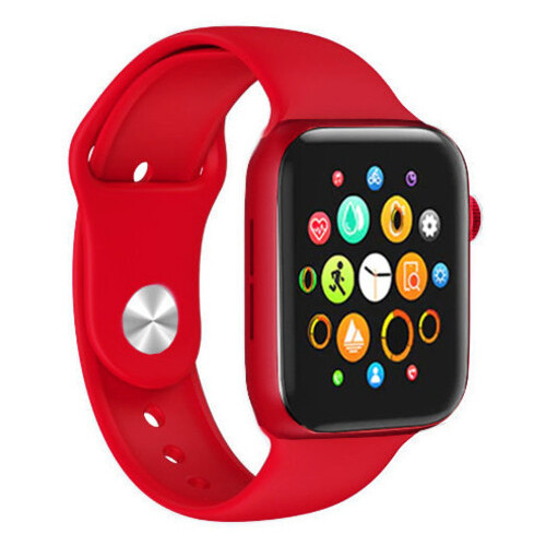 Смарт-годинник Smart Watch Series 6 M443, 44mm Aluminium, Viber, бездротова зарядка, red (8158) фото №3