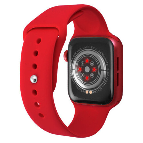 Смарт-годинник Smart Watch Series 6 M443, 44mm Aluminium, Viber, бездротова зарядка, red (8158) фото №6