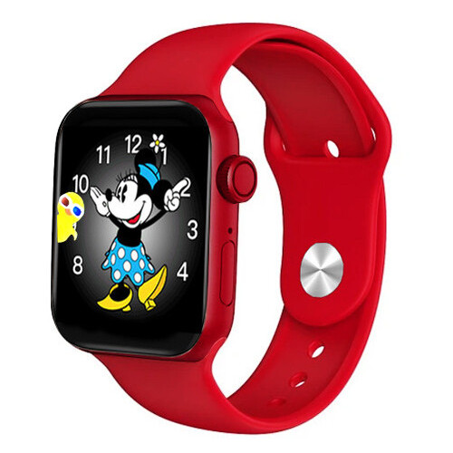 Смарт-годинник Smart Watch Series 6 M443, 44mm Aluminium, Viber, бездротова зарядка, red (8158) фото №2