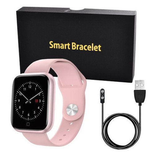 Смарт-годинник Smart Watch T80S, два браслета, температура тела, давление, оксиметр, pink (7677) фото №5