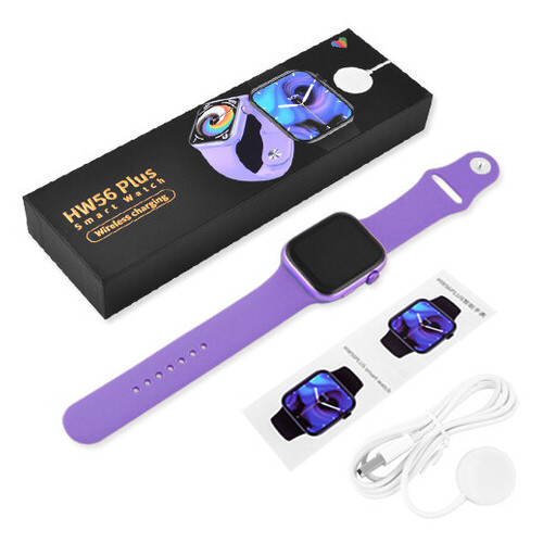 Смарт-годинник Smart Watch HW56 PLUS голосовой вызов беспроводная зарядка purple (8573) фото №3