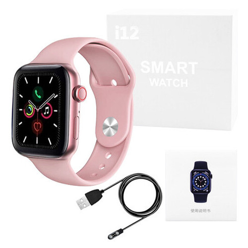 Смарт-годинник Smart Watch i12 Aluminium Viber голосовий виклик pink (8160) фото №6