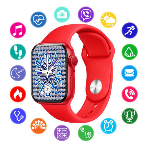 Смарт-годинник Smart Watch NB-PLUS бездротова зарядка red (8241) фото №1