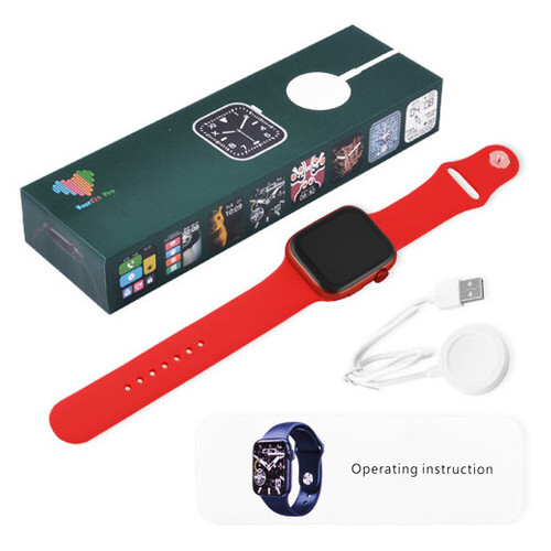 Смарт-годинник Smart Watch NB-PLUS бездротова зарядка red (8241) фото №3