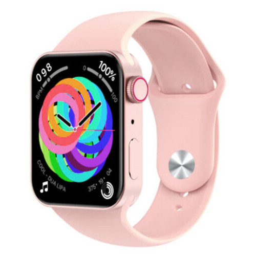 Смарт-годинник Smart Watch No.01 Pro голосовой вызов беспроводная зарядка pink (8626) фото №4