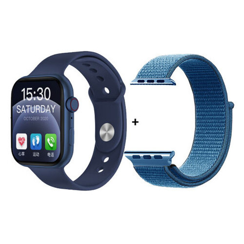 Смарт-годинник Smart Watch Series 6 FK99PLUS 44mm Aluminium 2 браслета беспроводная зарядка blue (8199) фото №5