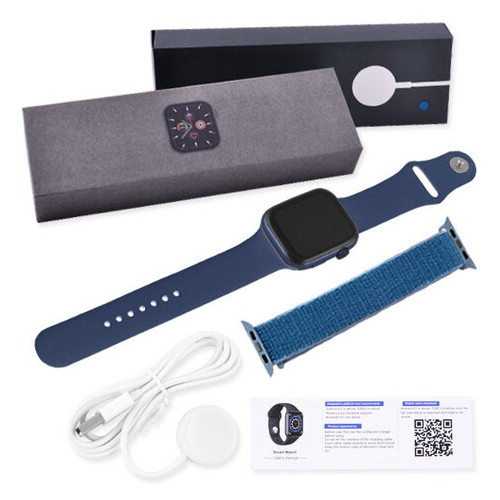 Смарт-годинник Smart Watch Series 6 FK99PLUS 44mm Aluminium 2 браслета беспроводная зарядка blue (8199) фото №6