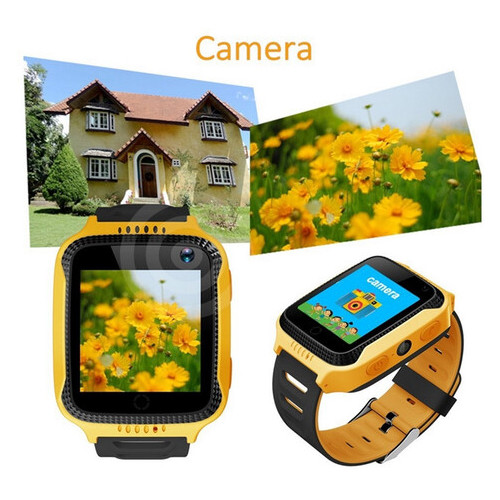 Дитячий смарт-годинник GPS - Q65 Motto G900A GSM камера (сумісні iOS/Android) Жовті фото №3