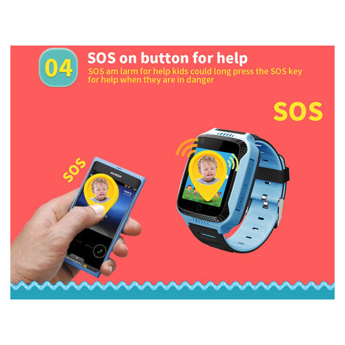 Дитячий смарт-годинник GPS Q65 (Motto G900A) GSM камера (сумісні iOS/Android) Сині фото №3