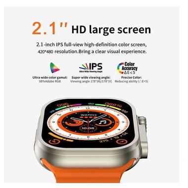 Смарт-годинник BIG S10 Pro Ultra IP67+NFC+GPS Orange (BIGS10POrange) фото №9