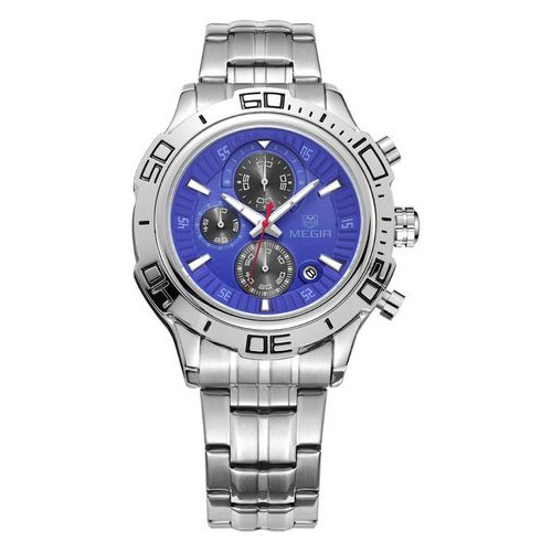 Часы Megir Silver Blue Silver MG2019 SS MS2019G-2 фото №1