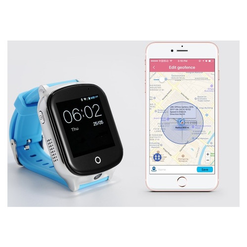 Смарт-годинник Wonlex GW1000S з підтримкою 3G мережі Блакитний фото №4