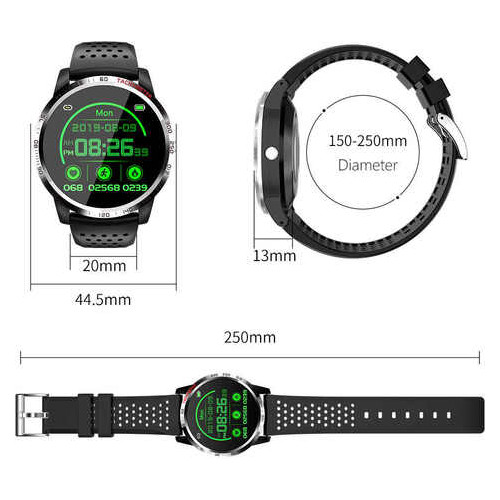Смарт-годинник Lemfo W3 з вимірюванням тиску та ЕКГ Чорний фото №5