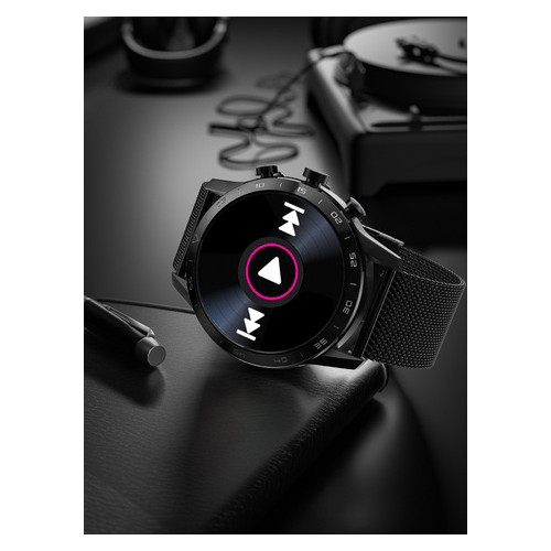 Смарт-годинник Lemfo KK70 Metal з вимірюванням пульсу Чорний фото №3