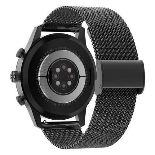 Смарт-годинник Lemfo KK70 Metal з вимірюванням пульсу Чорний фото №5