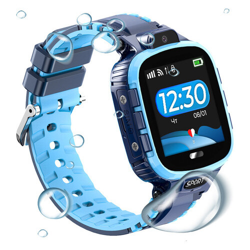 Дитячий водонепроникний смарт-годинник з GPS Jetix DF45 (WiFi Anti Lost Edition) Blue фото №2