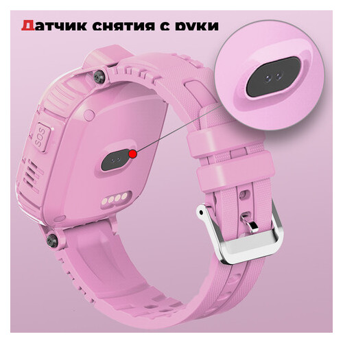 Дитячий водонепроникний смарт-годинник з GPS Jetix DF45 (WiFi Anti Lost Edition) Pink фото №5