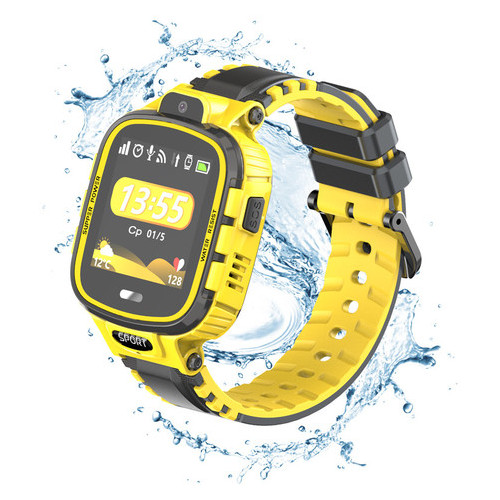 Дитячий водонепроникний смарт-годинник з GPS Jetix DF45 (WiFi + Anti Lost Edition) Yellow фото №1