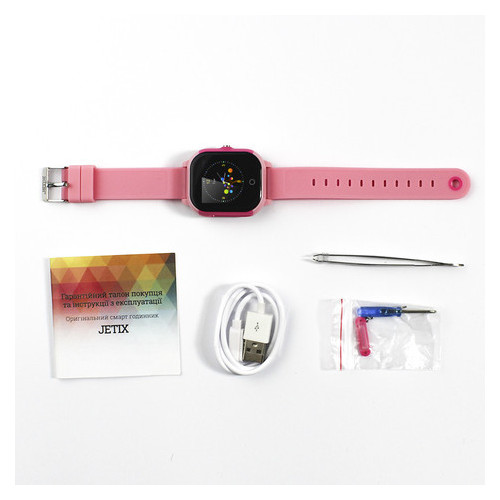 Дитячий водонепроникний розумний годинник із GPS Jetix DF50 Ellipse Aqua (рожевий) фото №4
