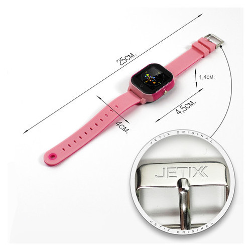 Дитячий водонепроникний розумний годинник із GPS Jetix DF50 Ellipse Aqua (рожевий) фото №5