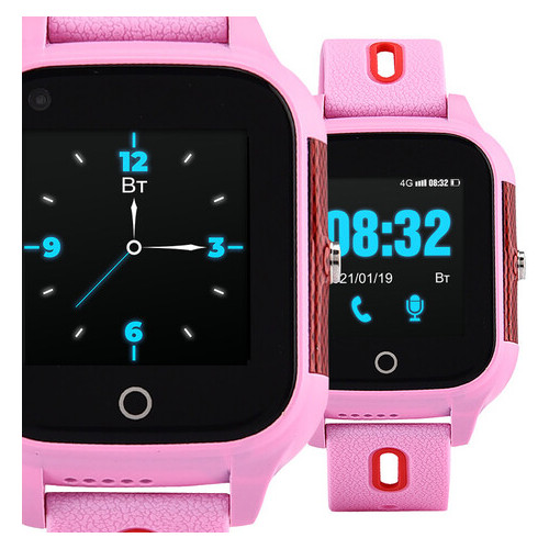 Дитячий смарт-годинник з 4G та відеодзвінком JETIX DF100 (захист від води IP67) - pink фото №6