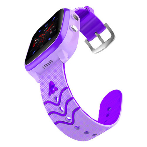 Дитячий смарт-годинник c 4G Відеодзвінком Термометром і Пульсометром JETIX T-Watch 2 (захист від води IP67) - purple фото №1