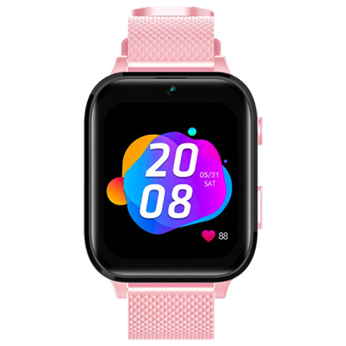 Дитячий GPS годинник JETIX DF100 Pro Kids з вібродзвінком, 4G відеодзвінком та ліхтариком (Pink) фото №1