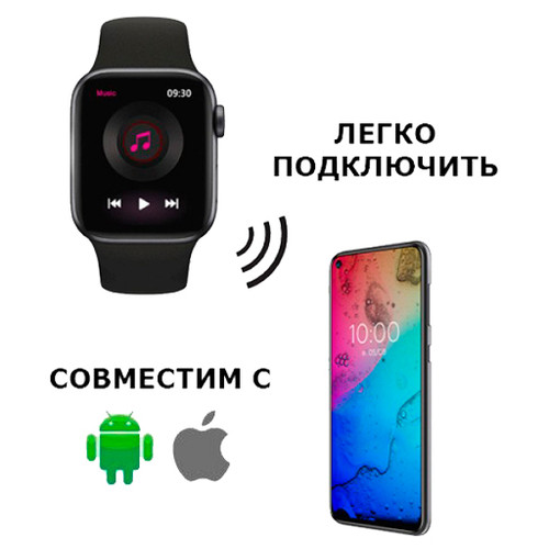 Смарт годинник 1.75 XPRo Smart Watch 7 F10 Plus 44 мм чорний (F10 Plus_1060) фото №5
