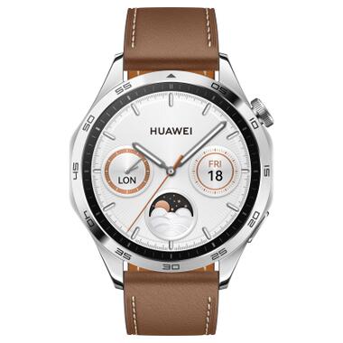 Смарт-годинник Huawei WATCH GT 4 46mm Classic Brown Leather (55020BGW) фото №2